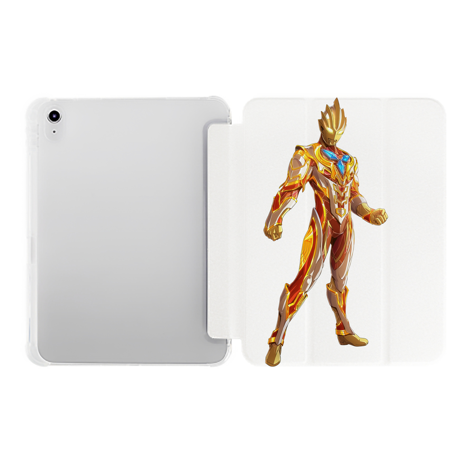 （画像用） ウルトラマン Ultraman IPad ケース ペン収納付き 三つ折りスタンド PUレザー×シリコン 対応機種9.5/10.5/10.9インチ